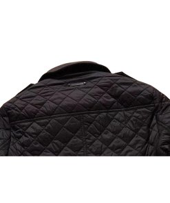 Burberry Brit Wool-Panel Quilted Biker Jacket
