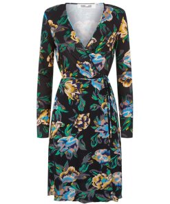 Diane von Furstenberg Benton Floral Long-Sleeve Wrap Dress