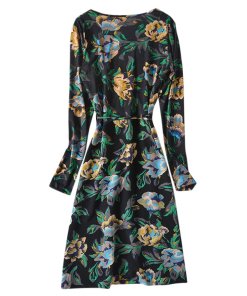 Diane von Furstenberg Benton Floral Long-Sleeve Wrap Dress