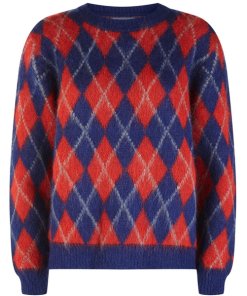 Sandro Jona Argyle Mohair-Blend Sweater