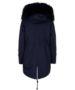 Forte Couture Rabbit & Raccoon Fur-Detailed Short Parka