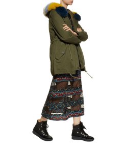 Maje Game Fur Trim Parka