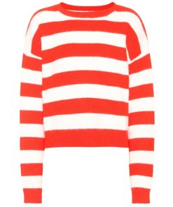 Diane von Furstenberg Striped Angora Baseball Sweater