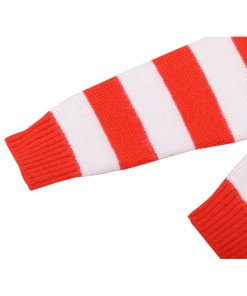 Diane von Furstenberg Striped Angora Baseball Sweater