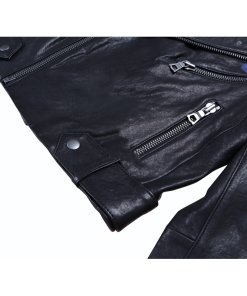 Alice + Olivia X Basquiat Cody Embellished Leather Biker Jacket