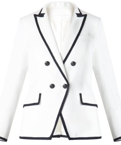 Veronica Beard Harriet Cutaway Contrast Jacket