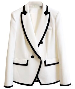 Veronica Beard Harriet Cutaway Contrast Jacket