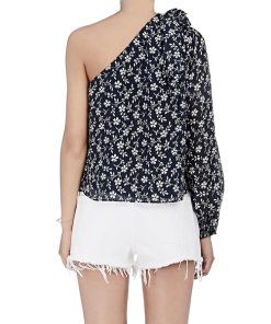 Ulla Johnson Enid Bow Detail One-Shoulder Blouse