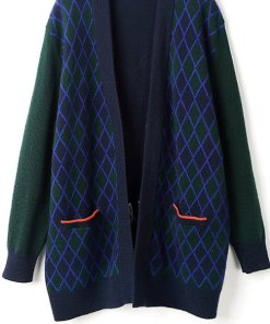 Sandro Clara Checked Just Love U Wool Cardigan