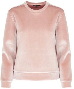 Maje Torina Velvet Sweatshirt