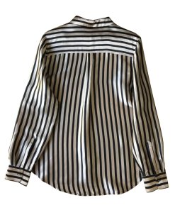 Maison Scotch Striped Silk Button Shirt