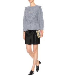 RED Valentino Ruffle Detail Peplum Sweater