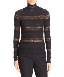 Cinq à Sept Antonia Turtleneck Lace Top