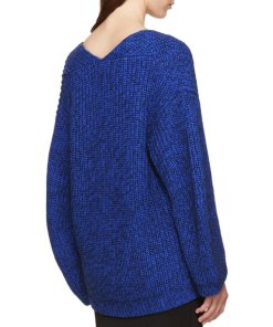 T by Alexander Wang Oversized V-neck Chunky Sweater