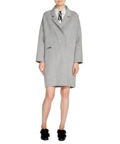 Maje Grima Oversize Zip-Pocket Coat