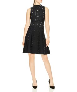 Sandro Matti Embellished Knit Dress