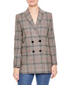 Sandro Lauryn Plaid Wool-Blend Blazer