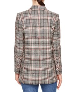 Sandro Lauryn Plaid Wool-Blend Blazer