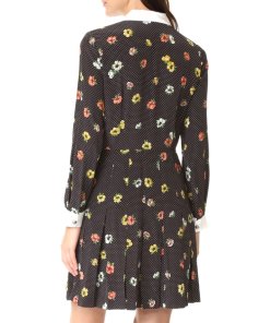 The Kooples Camellia Print Silk Shirtdress