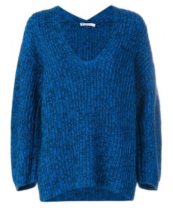 T by Alexander Wang Oversized V-neck Chunky Sweater