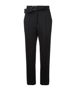 Sandro Studded Belt Cropped Pants