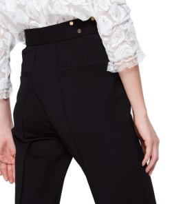 Sandro Studded Belt Cropped Pants