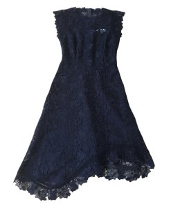 Reiss Lucy Asymmetric Hem Lace Midi Dress