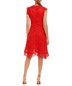 Reiss Lucy Asymmetric Hem Lace Midi Dress-1