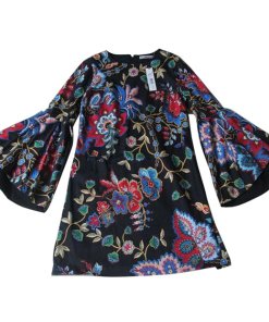 Alice + Olivia Thym Trumpet Sleeve Floral Dress