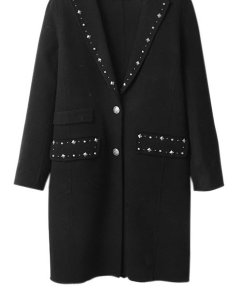 The Kooples Studded Wool Coat