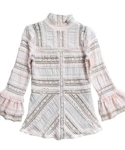 Cinq à Sept Antonia Turtleneck Lace Top