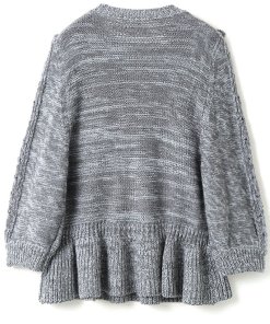 RED Valentino Ruffle Detail Peplum Sweater