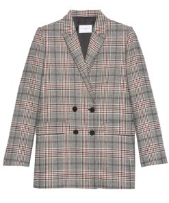 Sandro Lauryn Plaid Wool-Blend Blazer