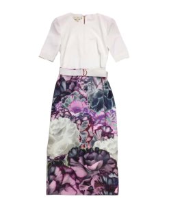 Ted Baker Illuminated Bloom Belted Sheath Dress