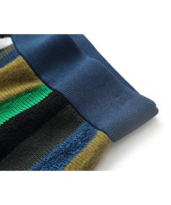 Kenzo Broken Stripes Knee-Length Wool Blend Knit Skirt