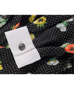The Kooples Camellia Print Silk Shirtdress