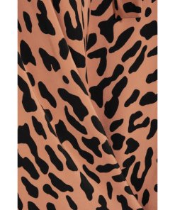 Diane von Furstenberg Leopard Print Midi Silk Wrap Dress