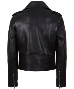 Sandro Vega Short Leather Biker Jacket