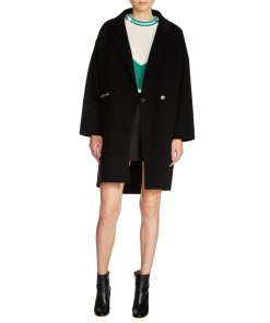 Maje Grima Oversize Zip-Pocket Coat