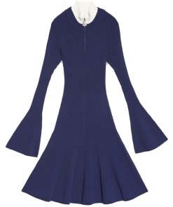 Sandro Glacen Jewel Detail Knit Dress