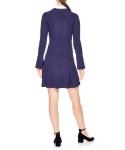 Sandro Glacen Jewel Detail Knit Dress