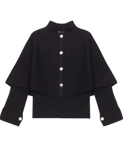 Maje Montreux Short Cape-Style Cardigan
