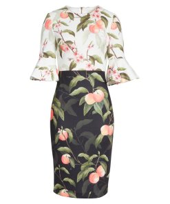 Ted Baker Areea Peach Blossom Sheath Dress