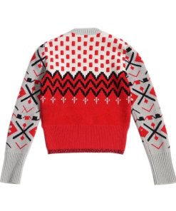 Coach 1941 Sequined Jacquard Wool & Cashmere V-Neck Sweater