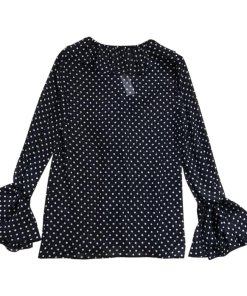 Alice + Olivia Elliot Ruffle Detail Polka Dot Blouse
