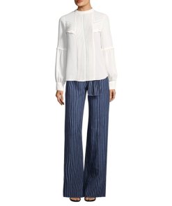 Alexis Barrett Pleated Front Top