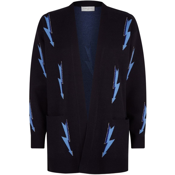 Sandro Juste Lightning Bolt Open-Front Cardigan