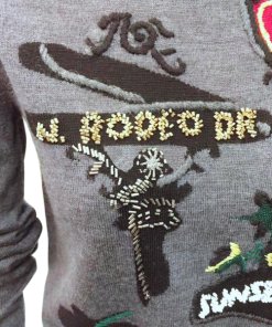 Alice + Olivia LA Embroidered Wool Sweater