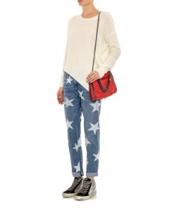 Stella McCartney Star-Print Slim Boyfriend Jeans