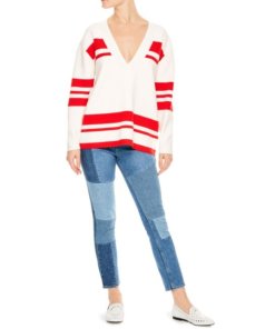Sandro Polvo Oversized Stripe Sweater